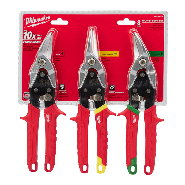 Milwaukee Metal Snips Set 3 Piece 48224533